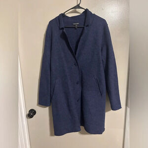 Eileen Fisher 100% wool jacket size small in navy
